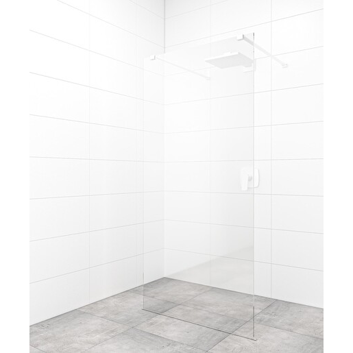 Sprchová zástěna Walk-in 120 cm SAT v barvě profilu bílá SATBWI120ZAVB SAT