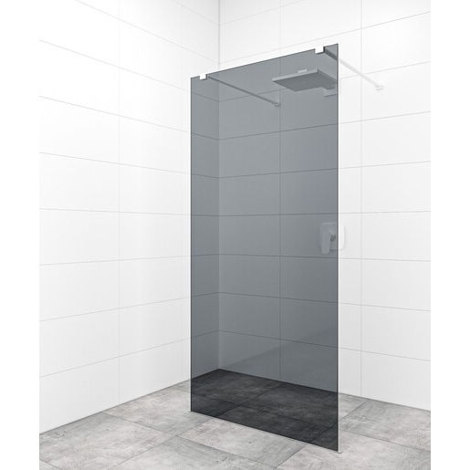 Sprchová zástěna Walk-in 90 cm SAT v barvě profilu bílá SATBWI90KSZAVB SAT