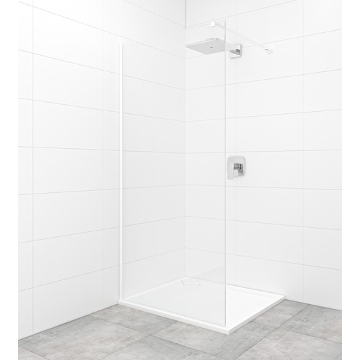 Sprchová zástěna Walk-in 90 cm SAT v barvě profilu bílá SATBWI90PRB SAT