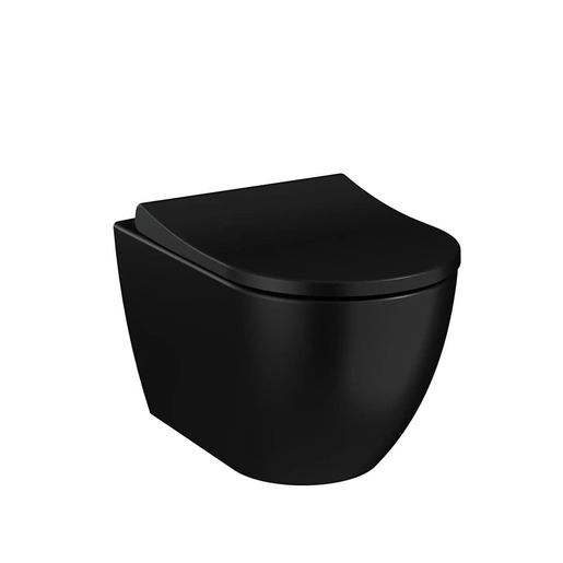 VitrA VitrA Project wc s prkénkem softclose závěsné s60 černá mat zadní odpad 7510-083-6319 VitrA