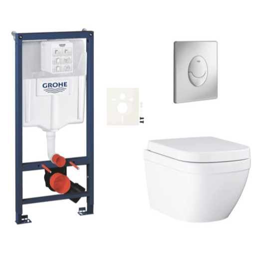 Závěsný wc set do lehkých stěn / předstěnová montáž GROHE Euro Ceramic SIKOGRSEUSAP00 Grohe