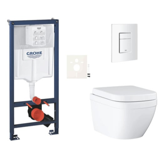 Závěsný wc set do lehkých stěn / předstěnová montáž GROHE Euro Ceramic SIKOGRSEUSCSH0 Grohe