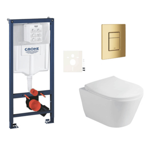 Závěsný wc set do lehkých stěn / předstěnová montáž Glacera Ava SIKOGRSAVASCGL0 Grohe