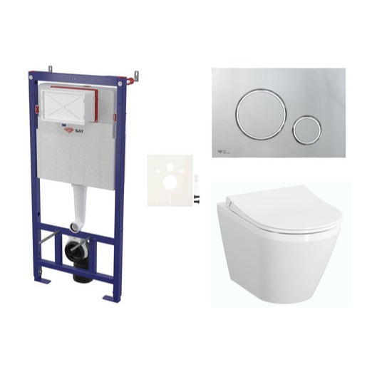 Cenově zvýhodněný závěsný WC set SAT do lehkých stěn / předstěnová montáž+ WC VitrA Integra SIKOSSINTRESU71K SAT