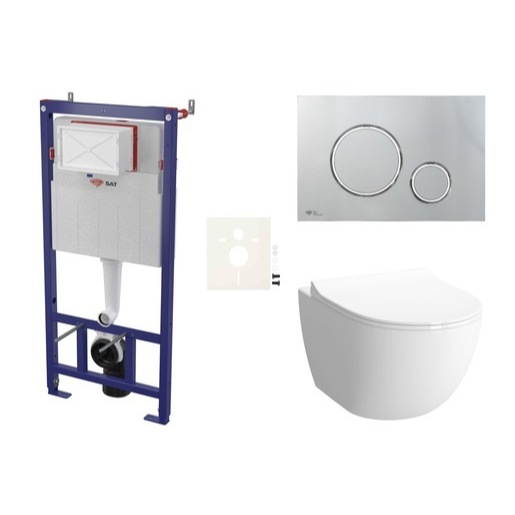 Cenově zvýhodněný závěsný WC set SAT do lehkých stěn / předstěnová montáž+ WC VitrA Sento SIKOSSSEN71K SAT