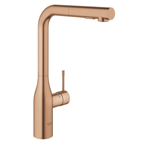 Dřezová baterie GROHE Essence New s vytahovací sprškou Brushed Warm Sunset 30270DL0 Grohe