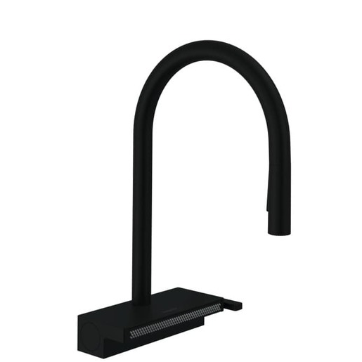 Hansgrohe Aquno Select dřezová baterie aquno s vytahovací sprškou černý mat 73 831 670 Hansgrohe