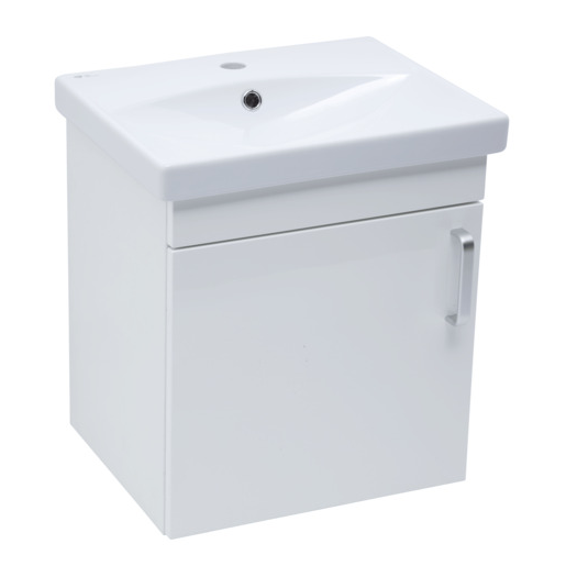 Koupelnová skříňka s umyvadlem Naturel Vario Dekor 50x51x40 cm bílá lesk VARIO250BIBL Naturel