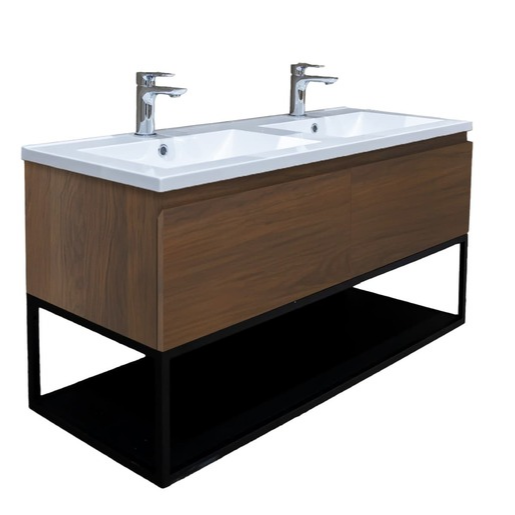 Koupelnová skříňka s umyvadlem SAT B-Way 119x30x45 cm ořech mat BWAY120NUTU SAT