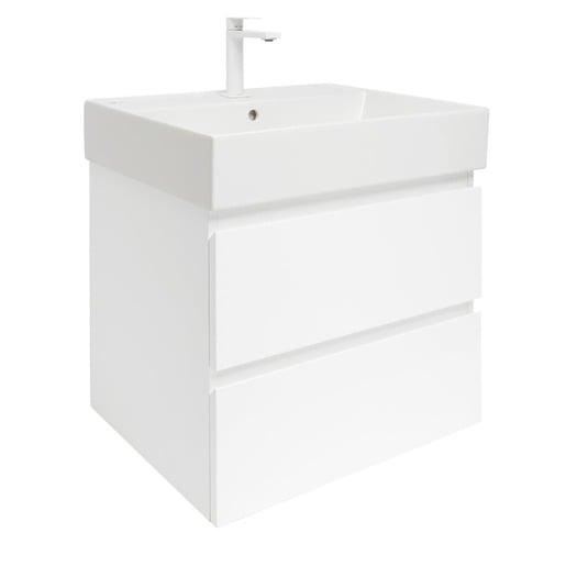 Koupelnová skříňka s umyvadlem SAT B-Way 59x50x45 cm bílá lesklá BWAY260WU2BBI SAT