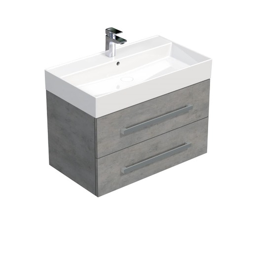 Koupelnová skříňka s umyvadlem SAT Cube Way 80x53x46 cm beton mat CUBE46802BESAT SAT