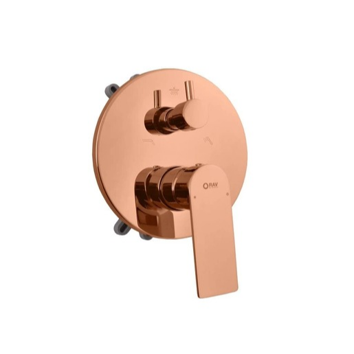 RAV SLEZÁK Nil vanová baterie včetně podomítkového tělesa růžové zlato kartáčované NL187BOXZRK RAV SLEZÁK