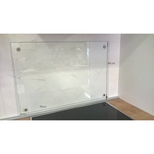 Sklo za varnou desku 70x48 cm s úchyty SKLO70 Naturel