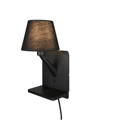 Trio Comfort nástěnné světlo černá 262670132 TR262670132 Trio