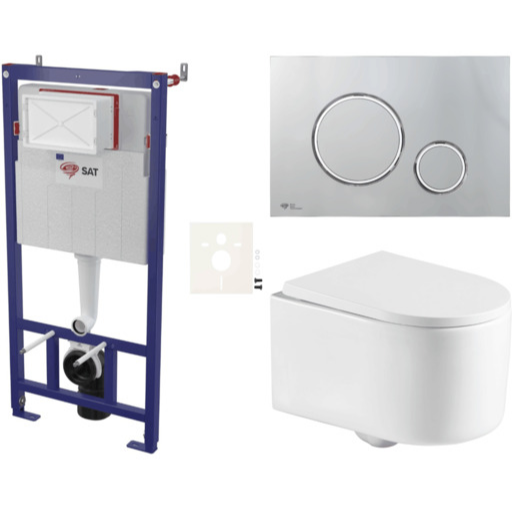 Závěsný wc set do lehkých stěn / předstěnová SAT SIKOSSREX7271K SAT