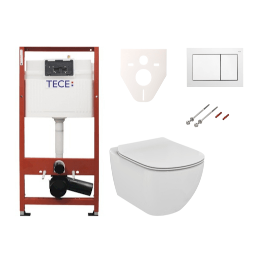 Cenově zvýhodněný závěsný WC set TECE do lehkých stěn / předstěnová montáž+ WC Ideal Standard Tesi SIKOTSE0 Tece