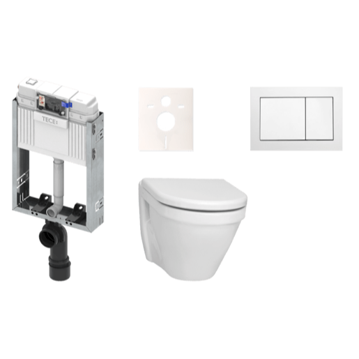 Cenově zvýhodněný závěsný WC set TECE k zazdění + WC Vitra S50 KMPLS50T Tece
