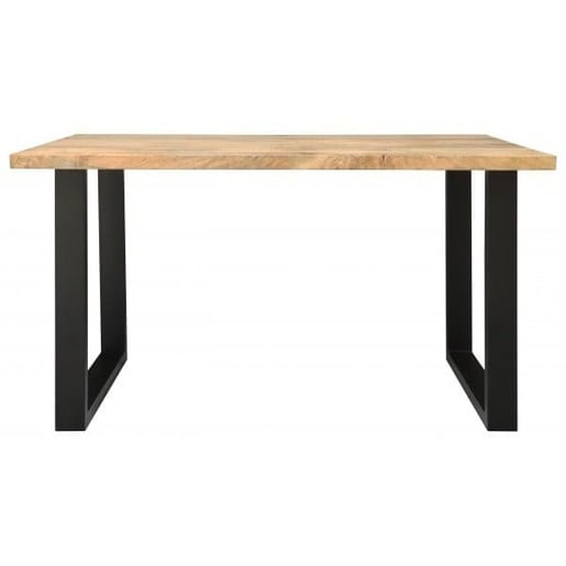 Jídelní stůl s kovovými nohami 120x90 cm z masivu mango TM-120 Indický nábytek