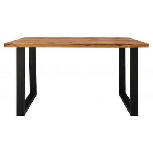 Jídelní stůl s kovovými nohami 120x90 cm z masivu palisandr TP-120 Indický nábytek