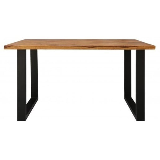 Jídelní stůl s kovovými nohami 140x90 cm z masivu palisandr TP-140 Indický nábytek