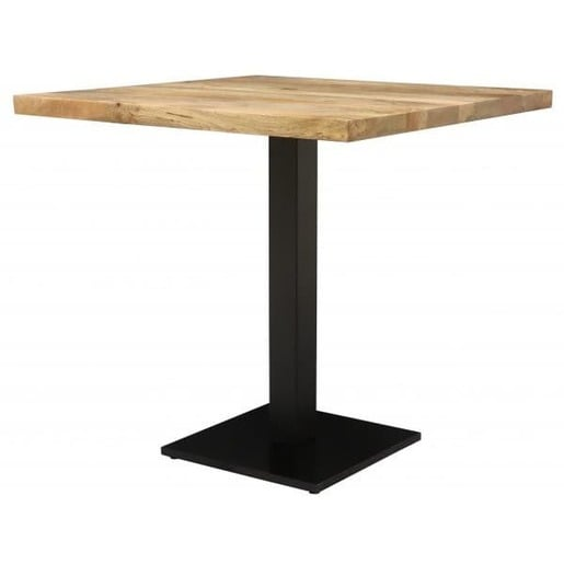 Jídelní stůl s kovovými nohami 80x80 cm z masivu mango TM-80 Indický nábytek
