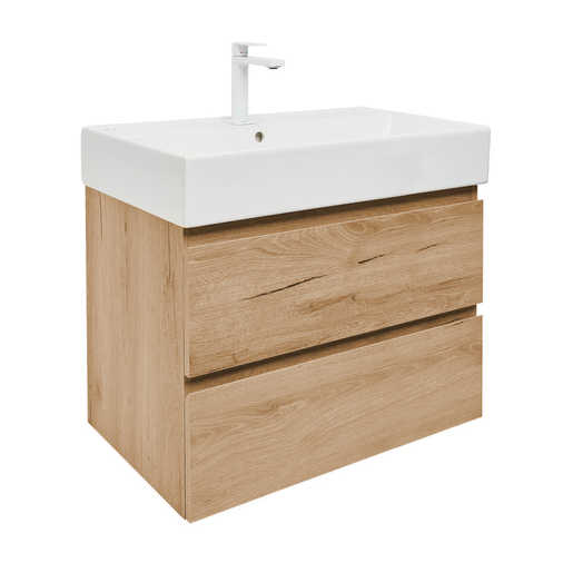 Koupelnová skříňka 2 zásuvková s umyvadlem SAT B-Way 79x50x45 cm dub mat BWAY280OAKU2BBI SAT