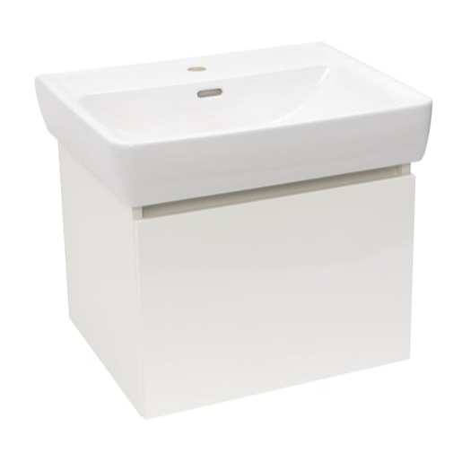 Koupelnová skříňka s keramickým umyvadlem Laufen Naturel Project 52