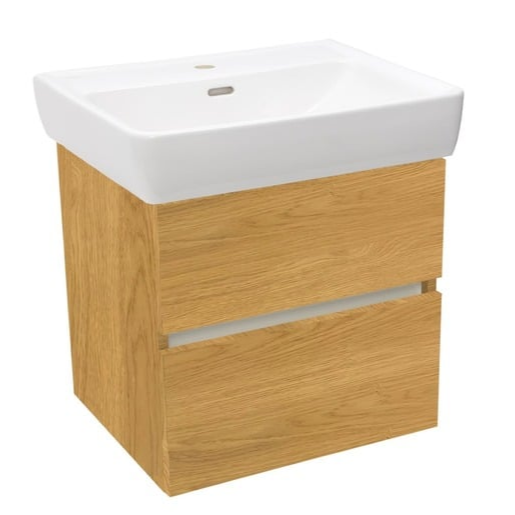 Koupelnová skříňka s keramickým umyvadlem Laufen Naturel Project 52