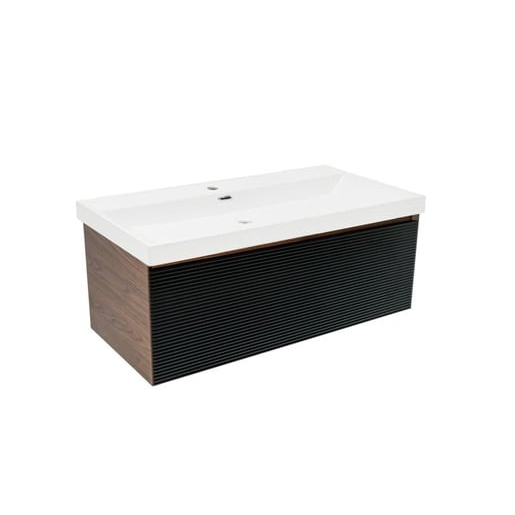 Koupelnová skříňka s umyvadlem Naturel Monza 99x30x45 cm ořech mat MONZA100BNU4 Naturel