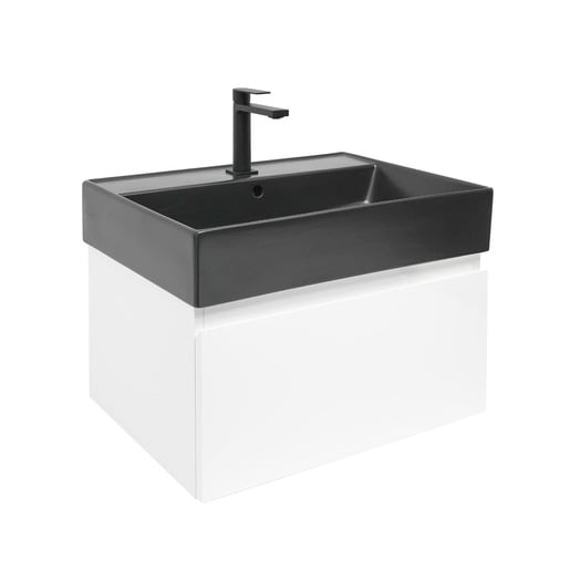 Koupelnová skříňka s umyvadlem SAT B-WAY 59x30x45 cm bílá lesk BWAY60WU2BB SAT