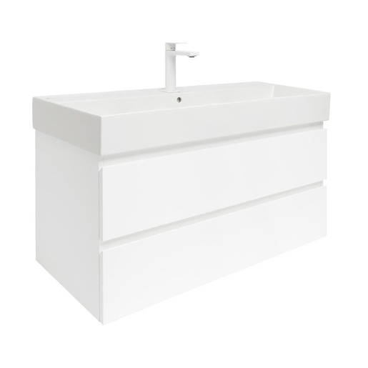 Koupelnová skříňka s umyvadlem SAT B-Way 99x50x45 cm bílá lesk BWAY2100WU2BBI SAT