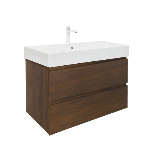 Koupelnová skříňka s umyvadlem SAT B-Way 99x50x45 cm ořech mat BWAY2100NUTU2BBI SAT