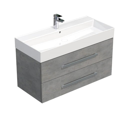 Koupelnová skříňka s umyvadlem SAT Cube Way 100x53x46 cm beton mat CUBE461002BESAT SAT