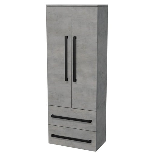 Koupelnová skříňka vysoká SAT Cube Way 60x163x33 cm beton CUBE3CHV60BE SAT