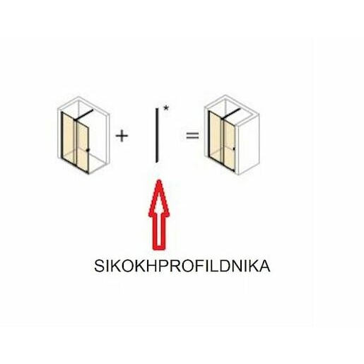 Nikový profil pro sprchové dveře Hüppe Strike New SIKOKHPROFILDNIKA Hüppe