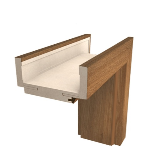 Obložková zárubeň Naturel 80 cm pro tloušťku stěny 14-16 cm ořech karamelový levá O4OK80L Naturel