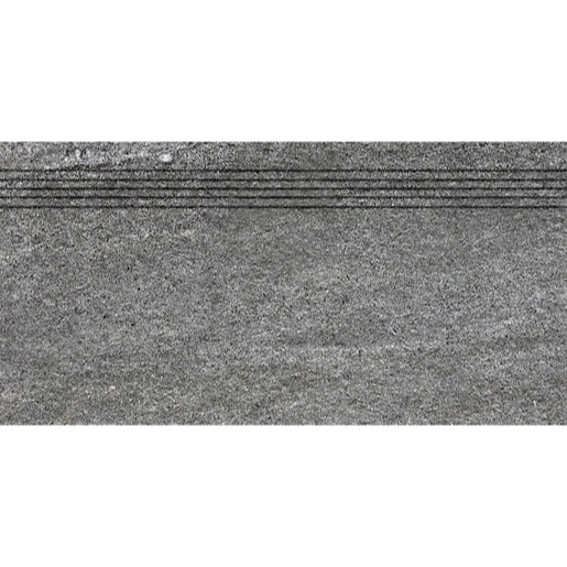 Schodovka Rako Quarzit tmavě šedá 30x60 cm reliéfní DCVSR738.1 Rako