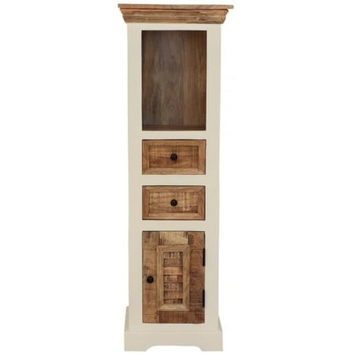 Skříňka do koupelny Agni 40x130x35 cm z masivu mango AGNI-SM Agni