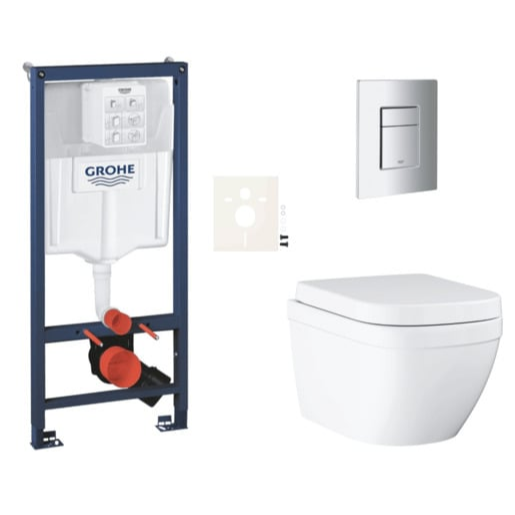 Závěsný wc set do lehkých stěn / předstěnová montáž GROHE Euro Ceramic SIKOGRSEUSCP00 Grohe