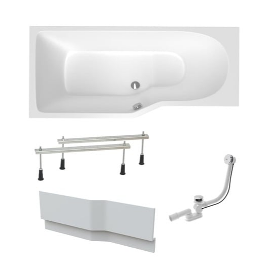 Asymetrická vana Laguna Beáta Plus 160x80 cm akrylát levá SIKOBE1600LANP Laguna