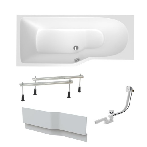 Asymetrická vana Laguna Beáta Plus 160x80 cm akrylát levá SIKOBE1600LAPNP Laguna