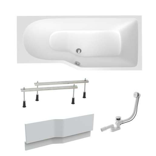 Asymetrická vana Laguna Beáta Plus 160x80 cm akrylát pravá SIKOBE1600PANP Laguna