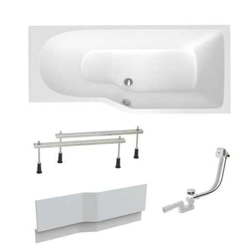 Asymetrická vana Laguna Beáta Plus 160x80 cm akrylát pravá SIKOBE1600PAPNP Laguna