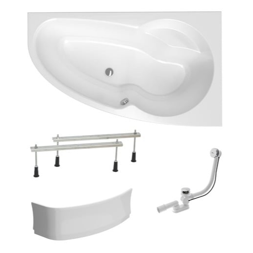 Asymetrická vana Laguna Luiza 140x95 cm akrylát pravá SIKOLU1400PANP Laguna