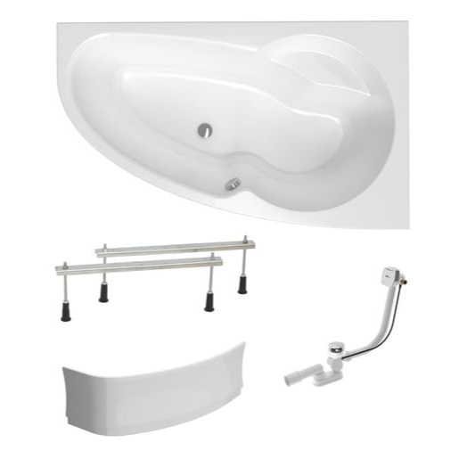 Asymetrická vana Laguna Luiza 140x95 cm akrylát pravá SIKOLU1400PAPNP Laguna