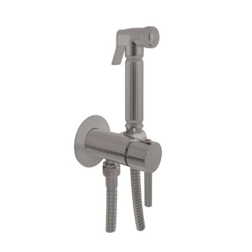 Bidetová baterie RAV SLEZÁK Seina se sprchovým setem metal grey lesklá SE843/1MGL RAV SLEZÁK