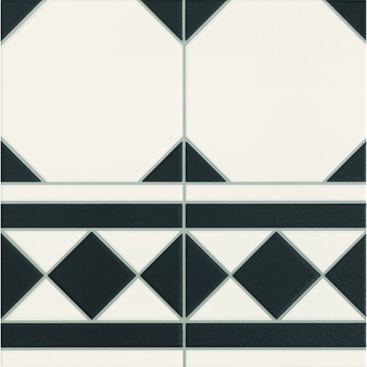 Dlažba Realonda Octagon black 33x33 cm mat OCTAGONLBK Realonda