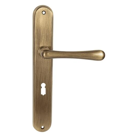 Klika Naturel Elegant bronz česaný lesklý WK klíč rozteč 90 mm ELEGANTOGR92 Naturel