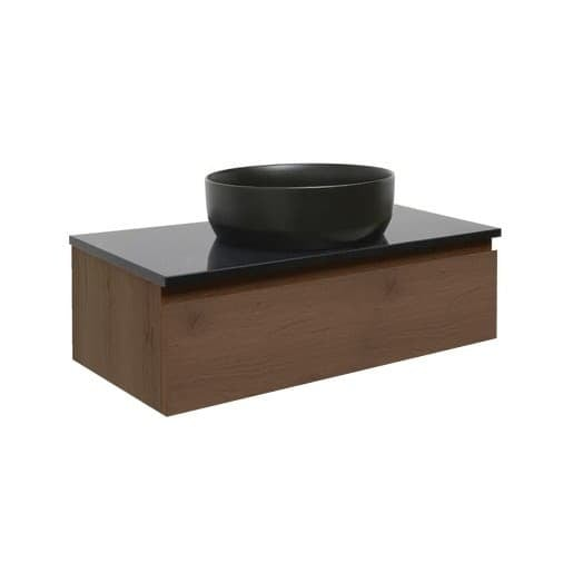 Koupelnová skříňka s technickým kamenem SAT B-Way 99x30x45 cm ořech mat BWAY100NUTTK SAT