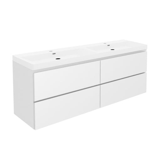 Koupelnová skříňka s umyvadlem SAT B-Way 119x50x45 cm bílá lesk BWAY2120WU4 SAT